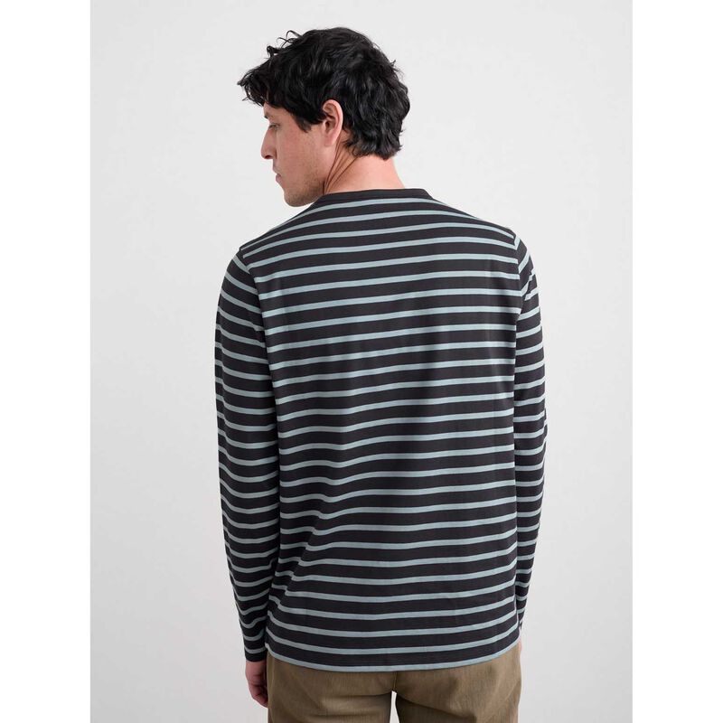 Seasalt Cornwall Sailor Shirt Breton Onyx Light Wade image number 1